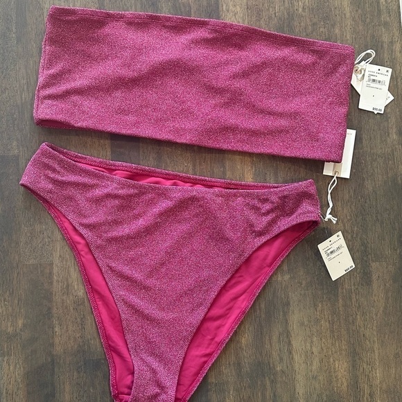 Good American Sparkle Bandeau Top Set Size 8 - Picture 3 of 3